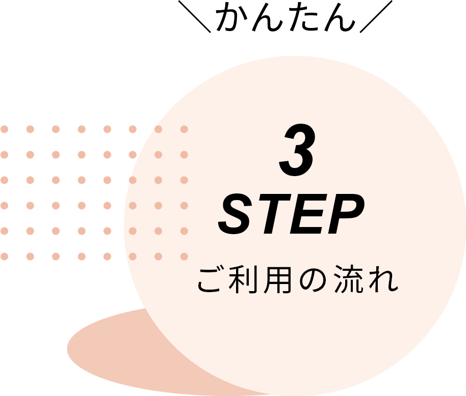 3STEP ご利用の流れ