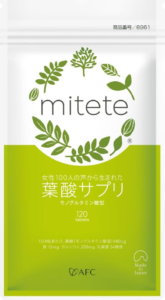 mitete葉酸サプリのパッケージ画像
