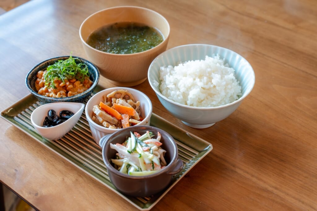 腸妊活におすすめの和食レシピと発酵食品のイメージ